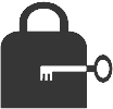 Silhouette of Lock and Key